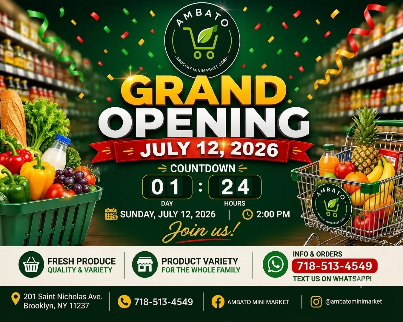 Gran Opening the Ambato Mini Market, July 12-2026
